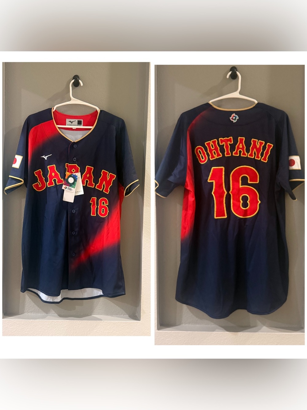 WBC Shohei Ohtani 2026 Samurai JP stitched Replica Visitor Mizuno jersey.